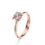 Pierścionek z różowego złota z diamentami AJPZ_139